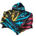 Full Send Tie Dye Cropped Hoodie 2XL XXL Back Print Black Red Yellow Blue