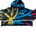 Full Send Tie Dye Cropped Hoodie 2XL XXL Back Print Black Red Yellow Blue
