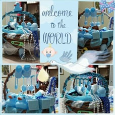 Basket for baby shower CP1449