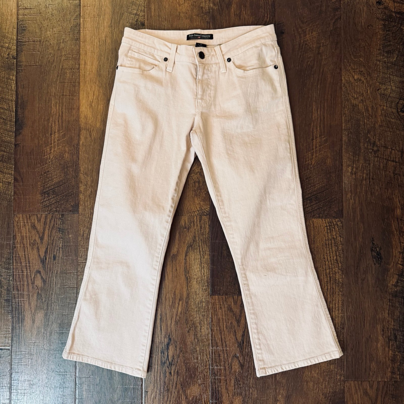 POLO RALPH LAUREN pale pink cropped jeans, size 27