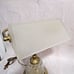 Brass and Glass Desk Lamp w/Frosted Glass Shade