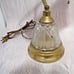 Brass and Glass Desk Lamp w/Frosted Glass Shade