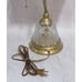 Brass and Glass Desk Lamp w/Frosted Glass Shade