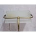 Brass and Glass Desk Lamp w/Frosted Glass Shade