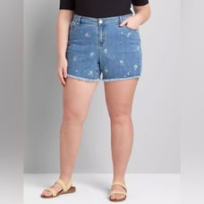 Lane Bryant Flex Magic Waistband Signature Fit Mid Rise Boyfriend Midi Short 26