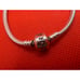Pandora Sterling Silver Snake Chain Bracelet Logo Clasp - 8