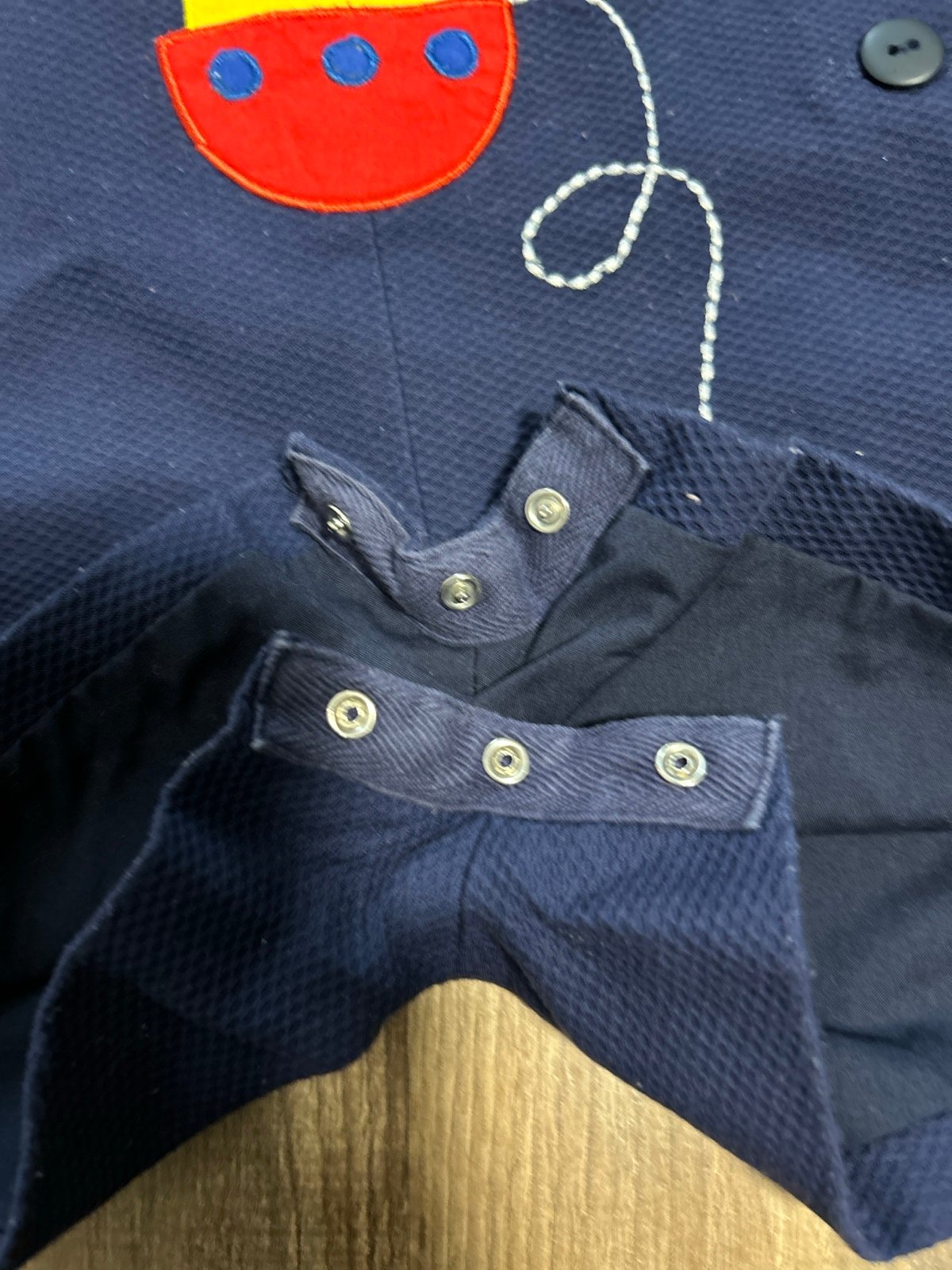 Boys Applique Shortall - Shark Bait 18M