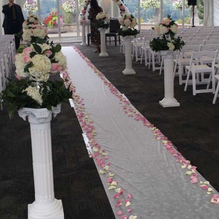 Wedding White Pillars 2 pcs