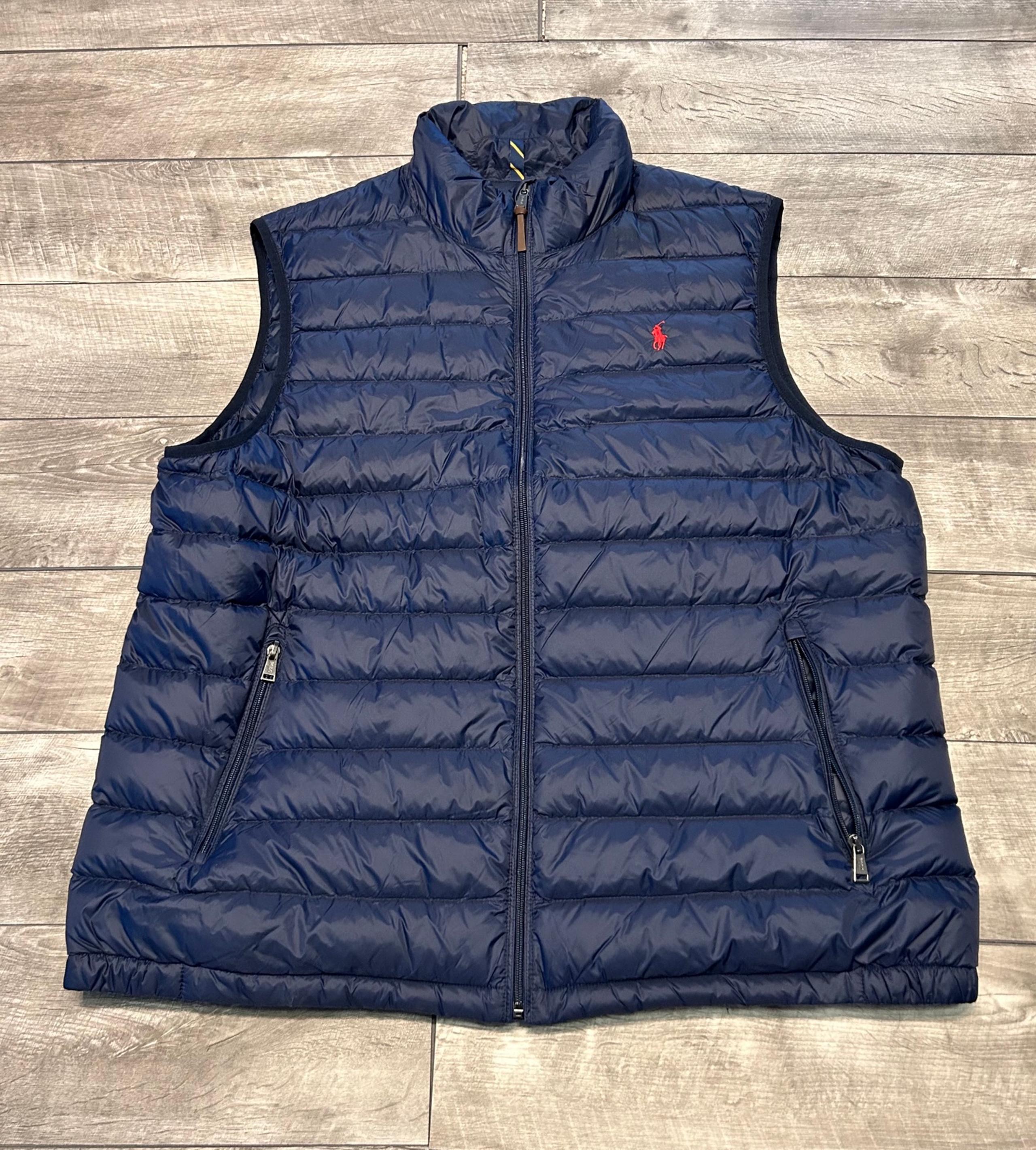 Polo Ralph Lauren Duck Down Men’s Blue Puffer Puffy Vest Jacket Coat Size XLT