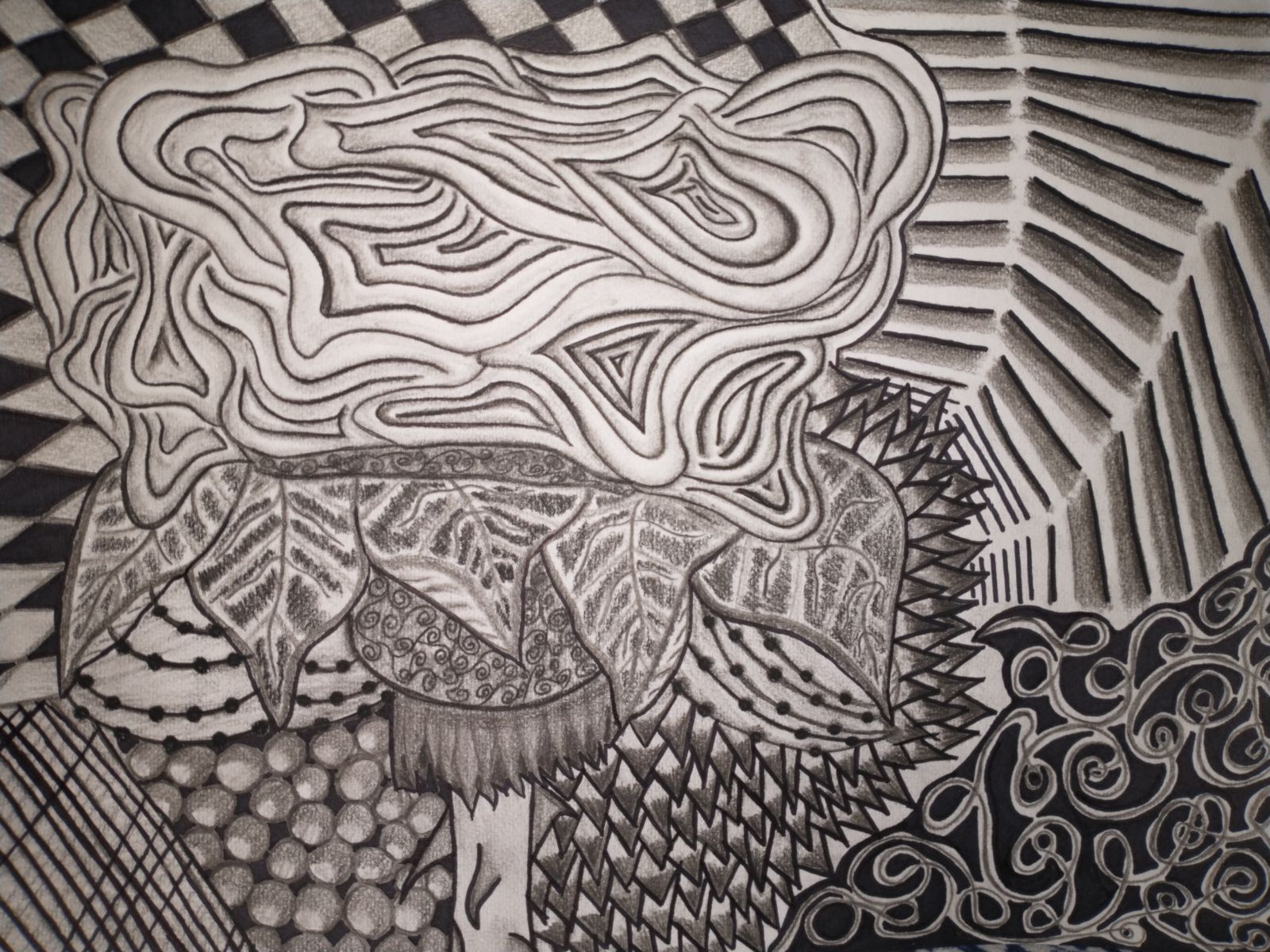 Charcoal Abstract Drawing