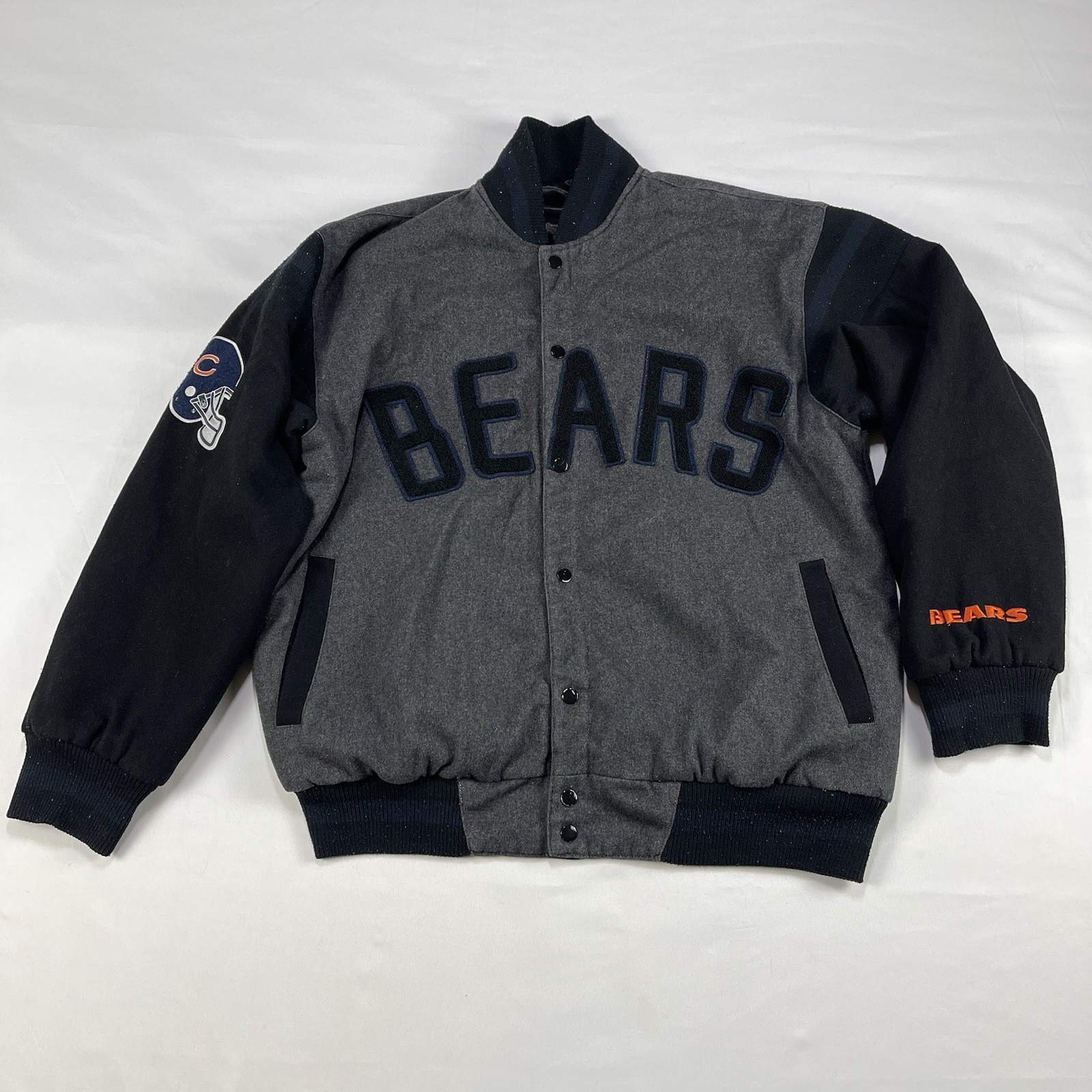 Chicago Bears Bomber Jacket NFL Team Apparel Mens Reversible Size: Large
