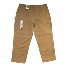NWT Carhartt 44x30 Duck Canvas Pants Straight Leg Original Fit B11 BRN Workwear