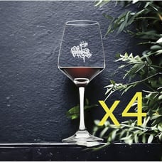 Music Wine Glasses x4 Premium 12 Oz Personalize Spray Paint Art Graffiti NEW