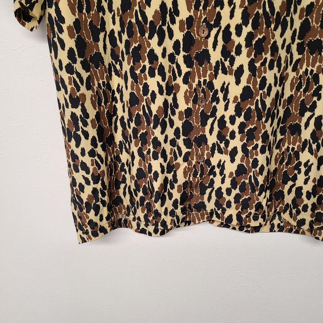 WACKO MARIA LEOPARD Rayon Open Collar Shirt Size M