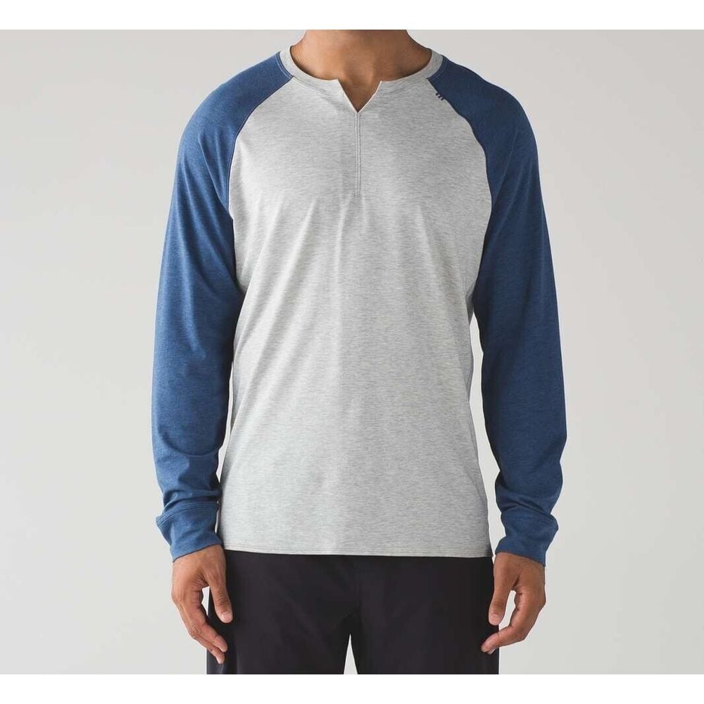 Lululemon Bodhi Long Sleeve Tee Mens L? Stretch Crew neck Reglan Shirt Gym Run