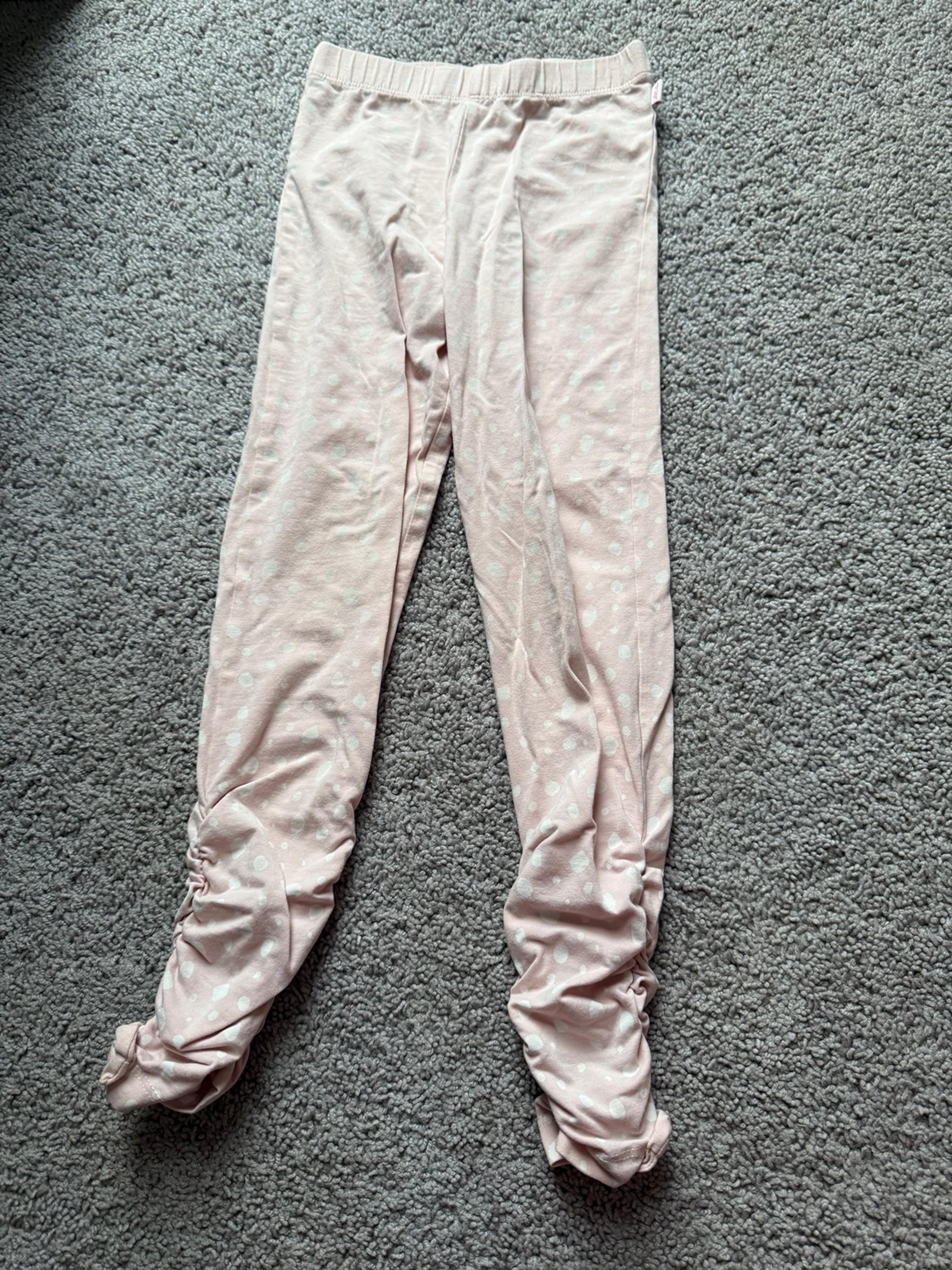 Rufflebutts Pink and White Leggings