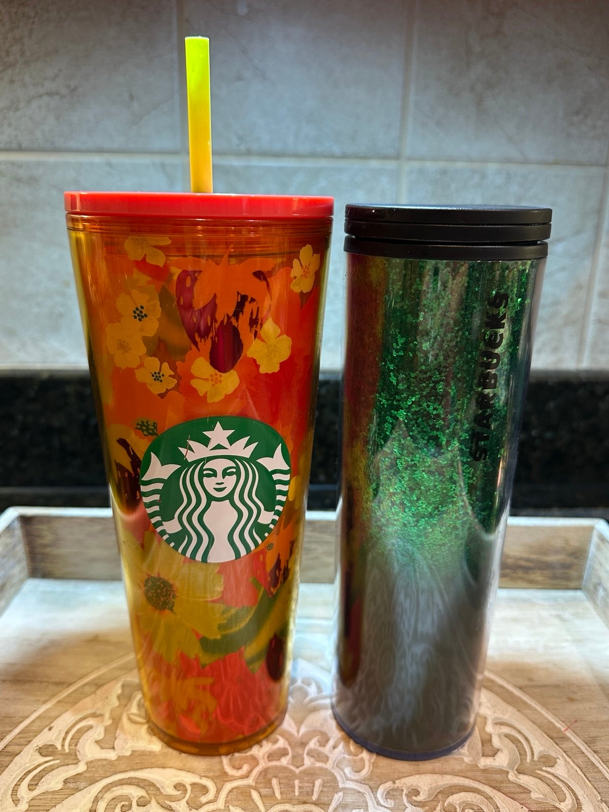 Set of 2 Starbucks Tall Travel Cups