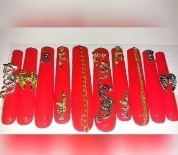 Handmade XXXL acrylic nails sz medium