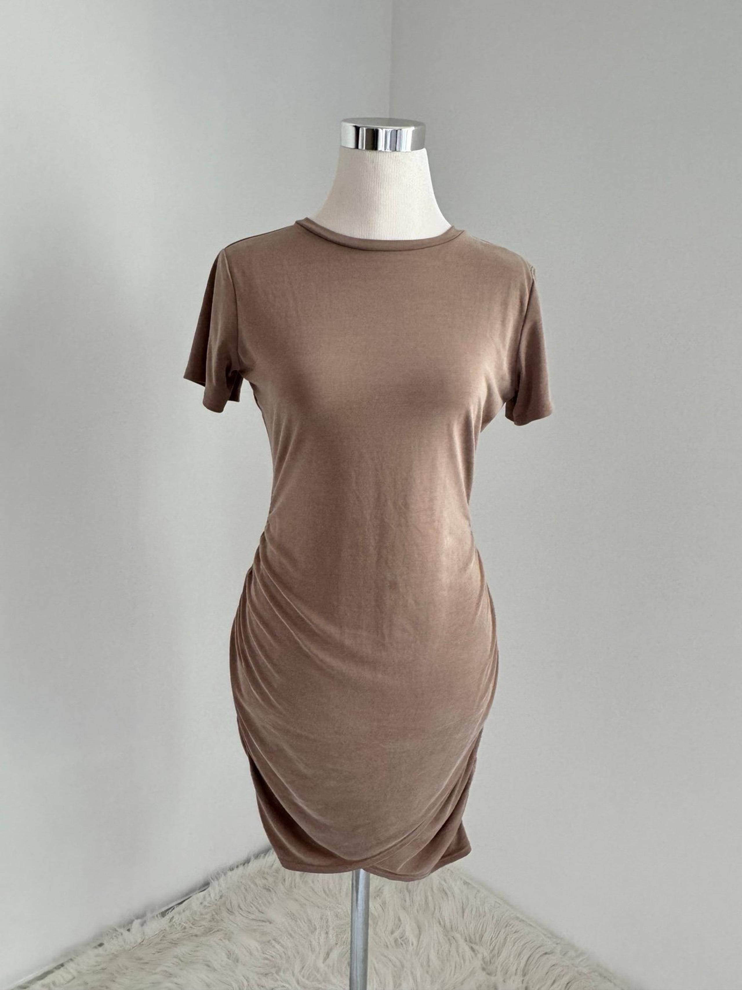 Beige tshirt dress