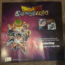 Dragon ball z sparking zero gamestop display posters