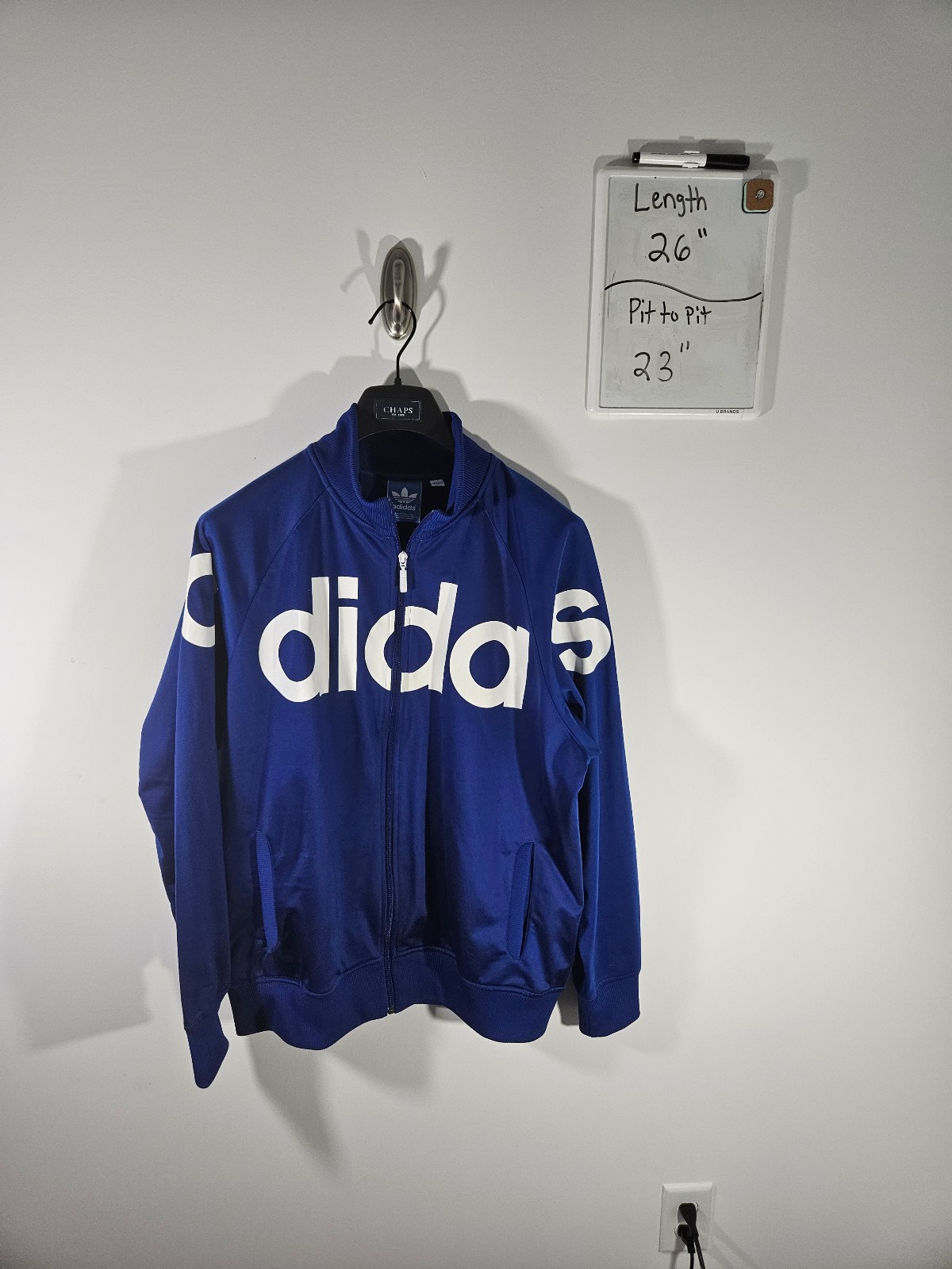 Vintage 90's Adidas Blue Full Zip Track Jacket!