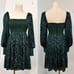 Alice + Olivia Rowen Floral Puff-Sleeve Smocked Dress S Cottage Fairy Coquette