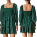 Alice + Olivia Rowen Floral Puff-Sleeve Smocked Dress S Cottage Fairy Coquette