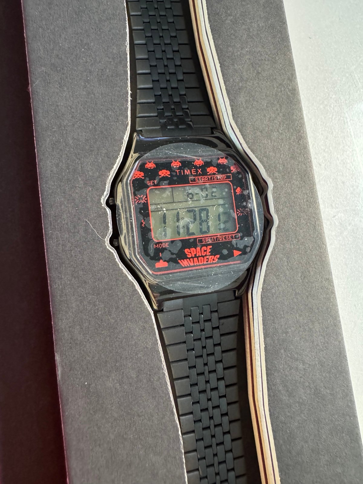 Timex T80 x SPACE INVADERS 34mm Stainless Steel Bracelet Watch - NWT