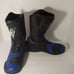 Mens Bilt Black & Blue Armoured Motorcycle Boots sz 12
