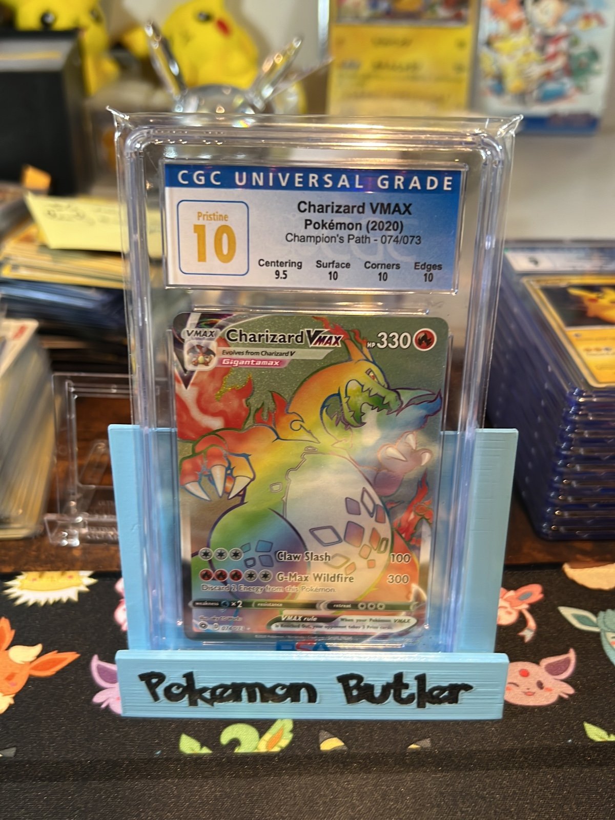 Pokémon English Charizard VMAX Rainbow Champion’s Path CGC 10