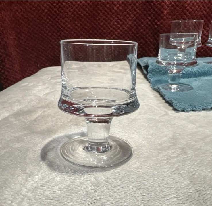 Littala Marski Shot Glass, by Tapio Wirkkala 1960's, Finland. Set Of 5. 3.5x2.25