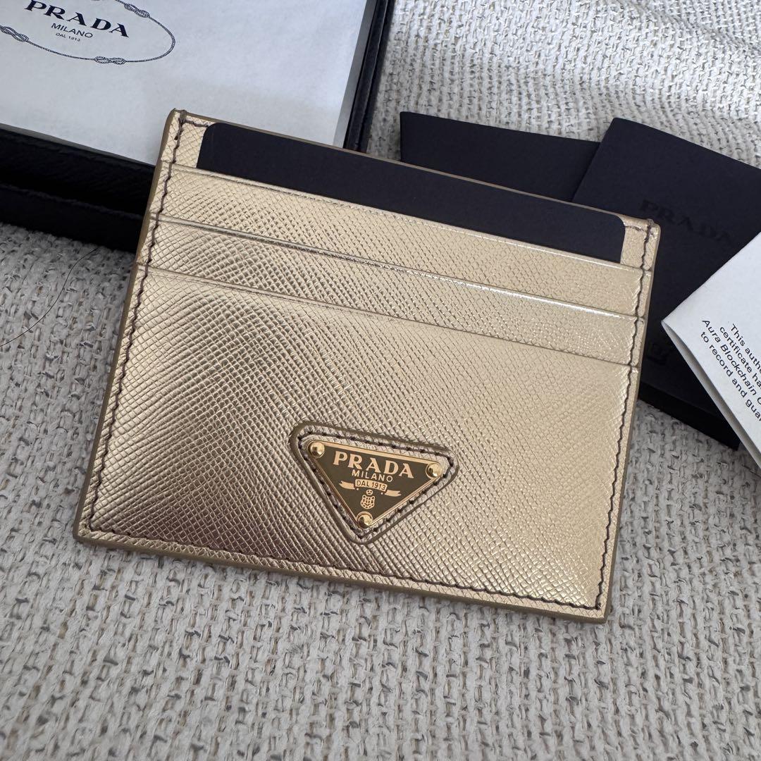 PRADA Card Case, Gold