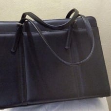 Black business tote bag
