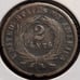 1865 Two Cents with rotated planchet #2841