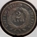 1865 Two Cents with rotated planchet #2841