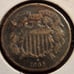 1865 Two Cents with rotated planchet #2841