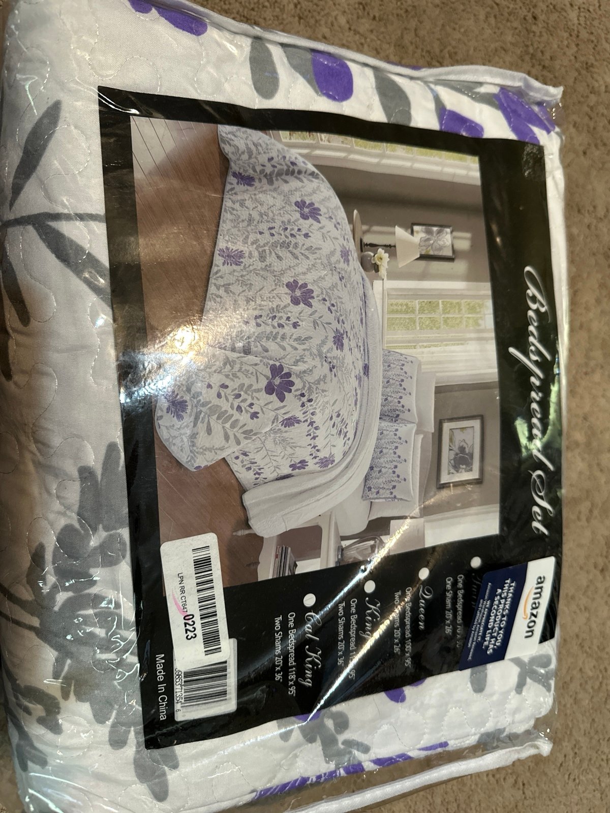 Floral Quilt Set Bedding Cal King Size Bedspread Coverlet Lightweight Floral