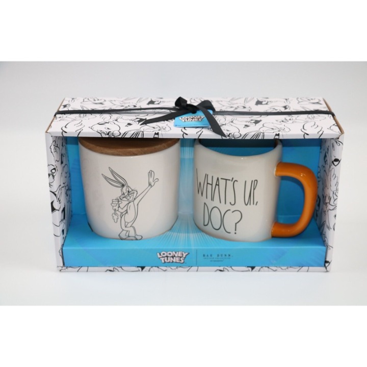 Rae Dunn Looney Tunes BUGS BUNNY Mug and Canister Set NEW What's Up, Doc?