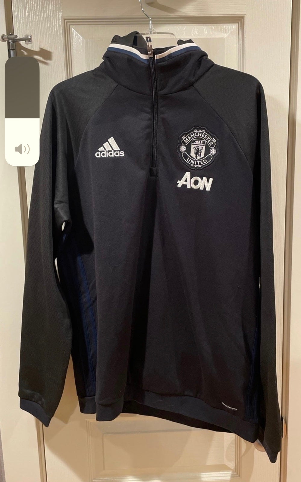 ADIDAS MANCHESTER UNITED FLEECE PULLOVER HOODIE, size Large