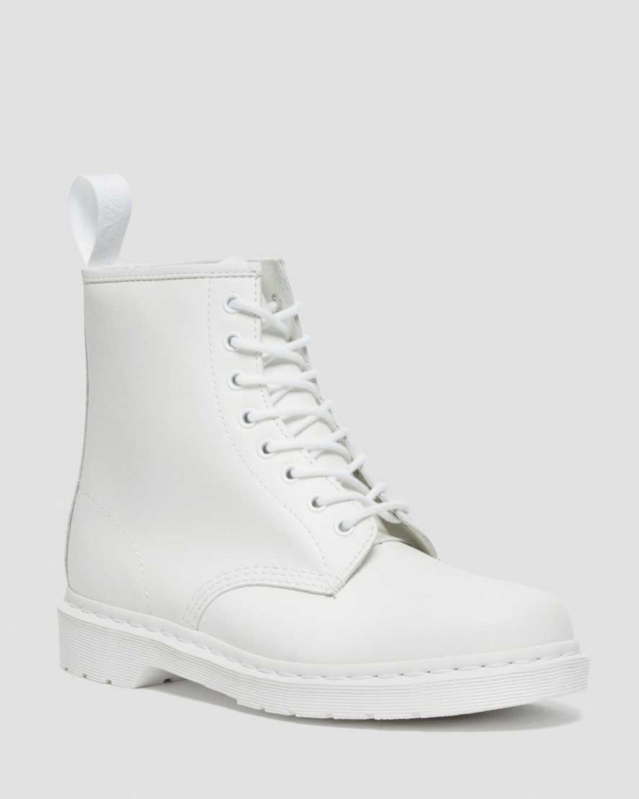 DR MARTENS 1460 Leather 8-eye Combat Boots All White