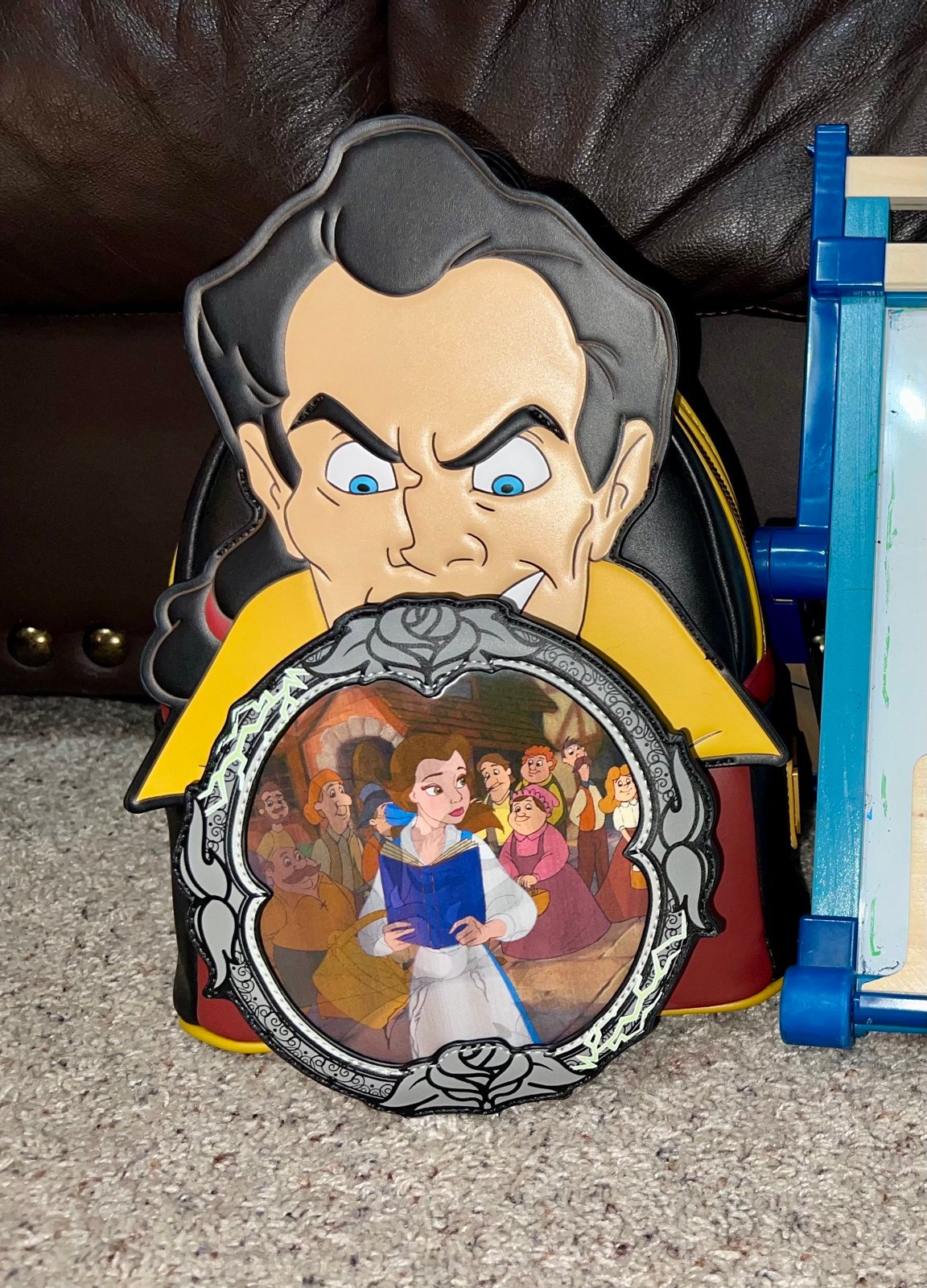 DISNEY Loungefly Mini Backpack Lenticular Scene - GASTON of BEAUTY & BEAST