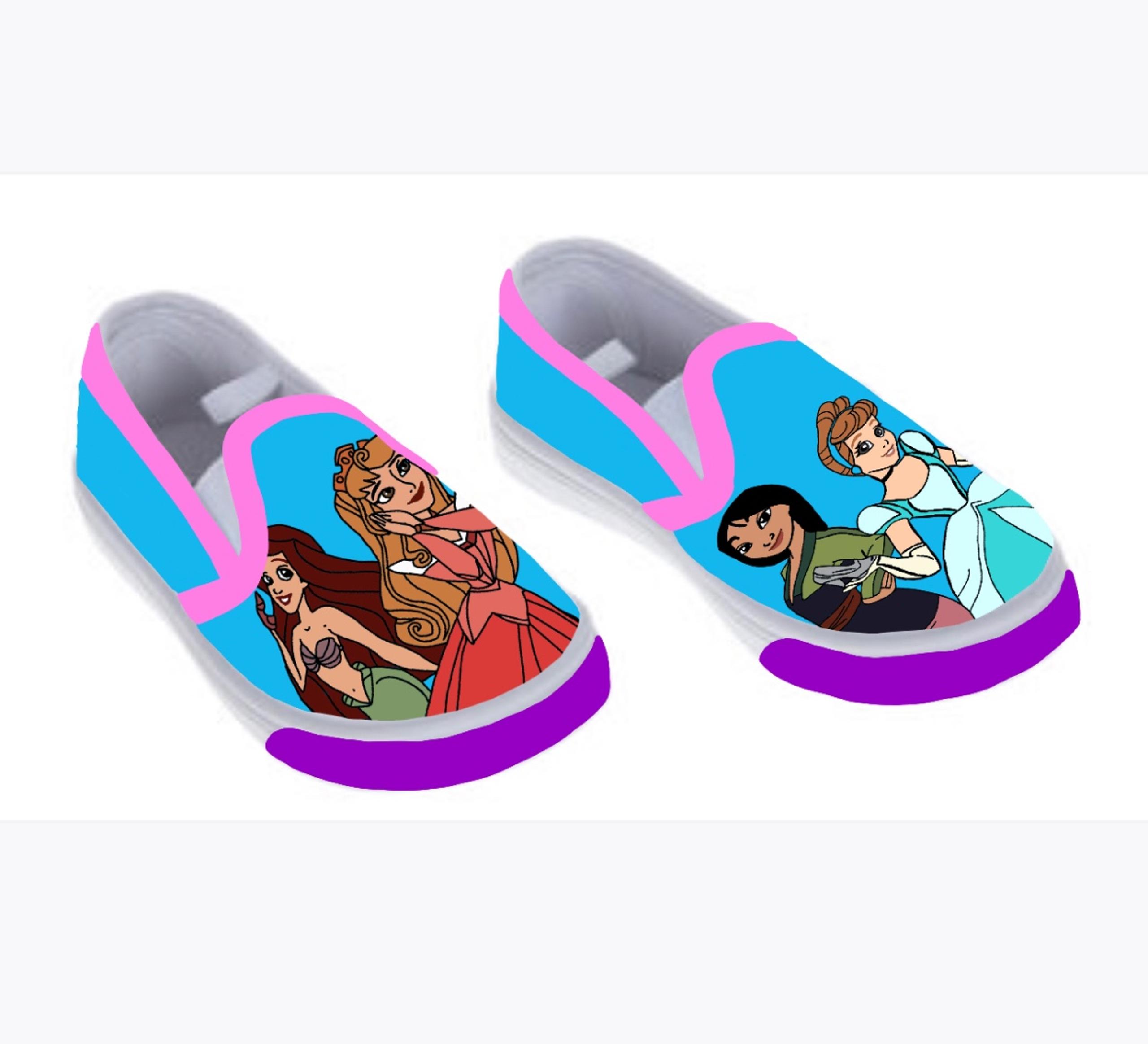 Princess Slip-On Shoes Toddler Size 9-10 - Disney