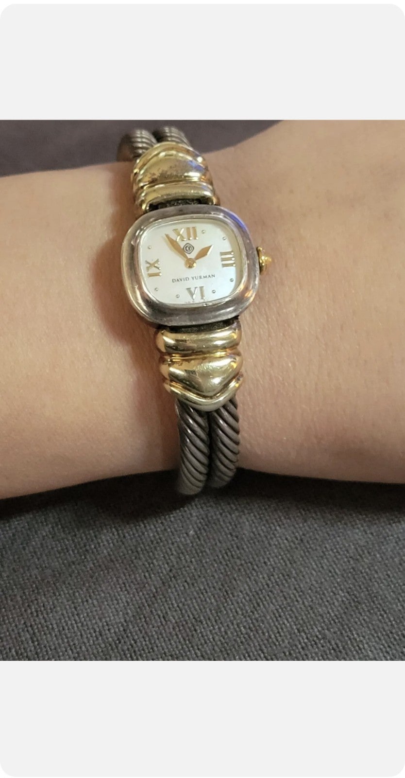 Ladies 14K & Steel David Yurman Cable Cuff Clasp T-33510 Watch Ladies 14K & Steel David Yurman Cable Cuff Clasp T-33510 Watch