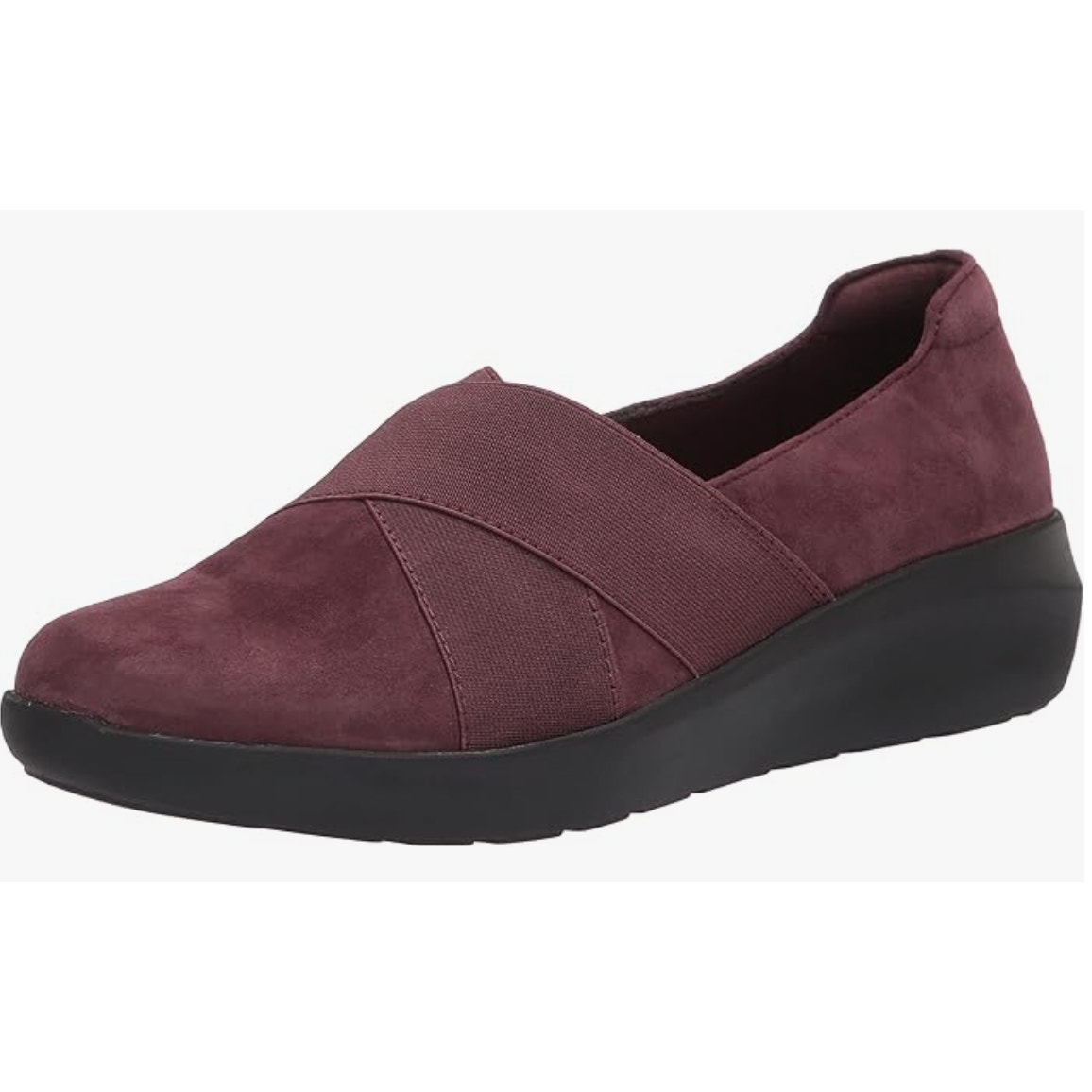 Clarks Womens Kayleigh Slip US size 9.5 burgundy suede
