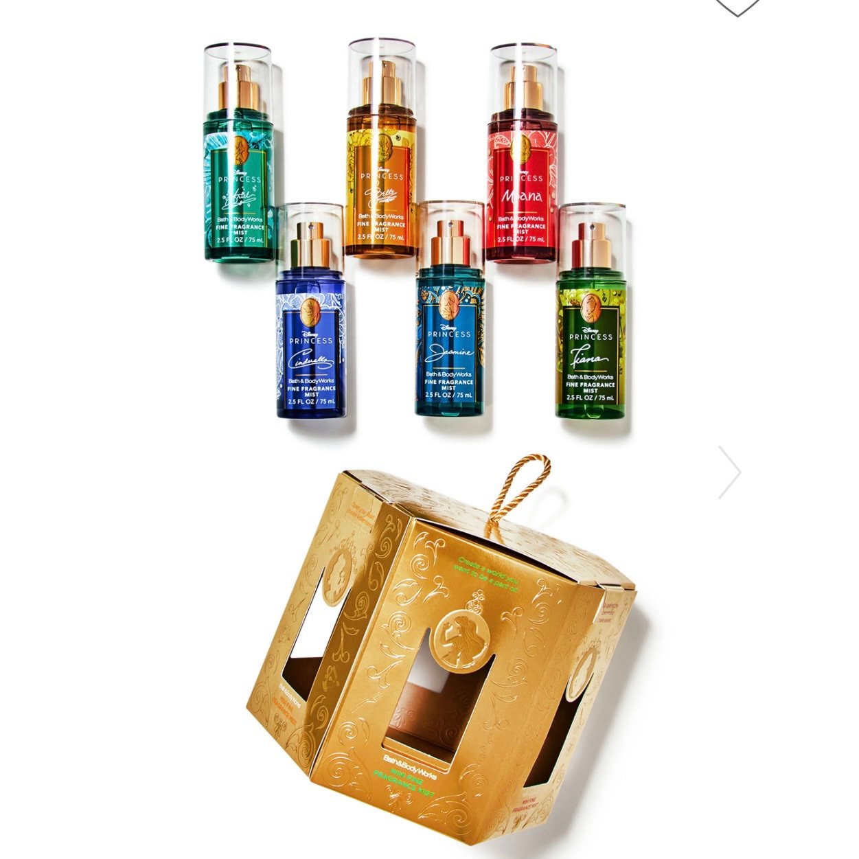 Bath & Body Works Disney Princess Mini Fine Fragrance Mist Gift Set