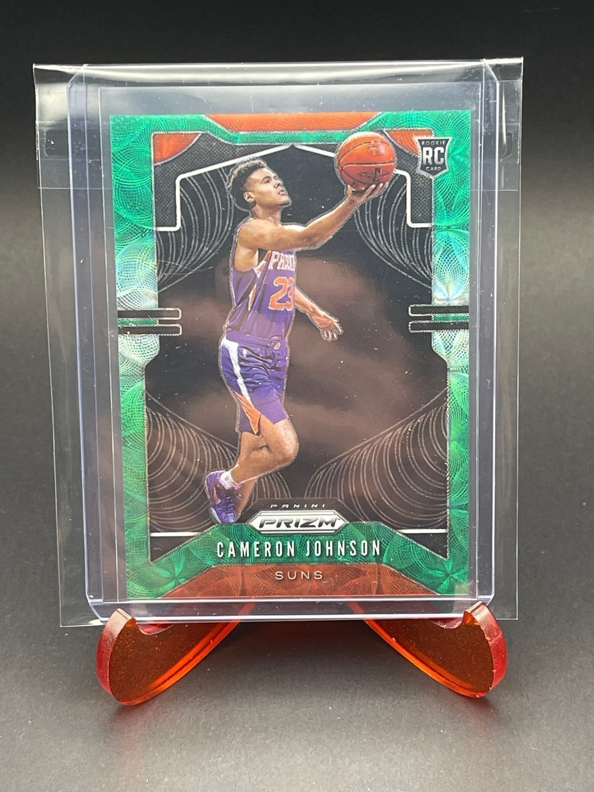 Cameron Johnson 7/8 2019-20 Prizm Green Choice RC Rookie SSP Brooklyn Nets #257