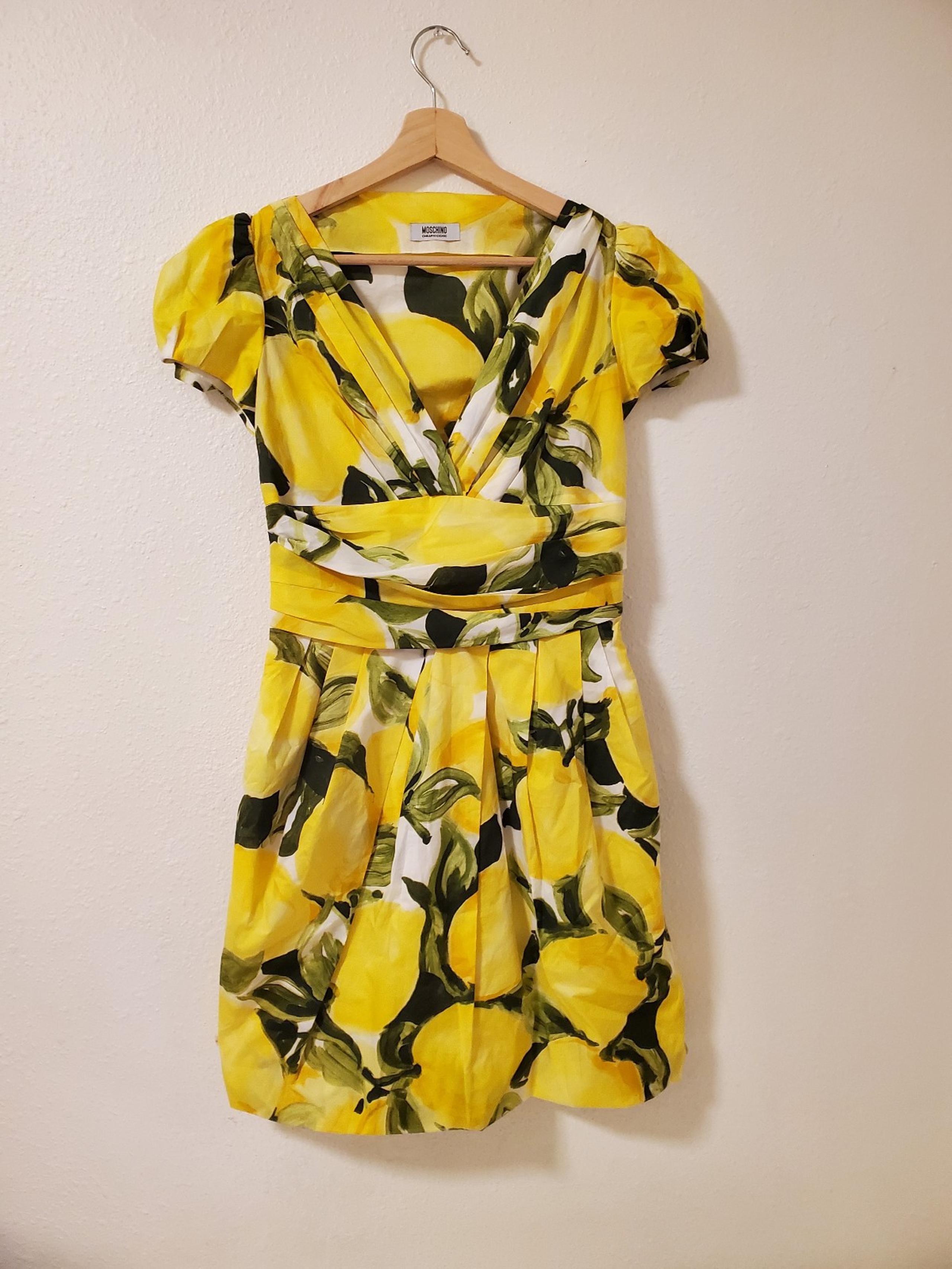 ASO Blair Waldorf Gossip Girl MOSCHINO Lemon Dress US 6