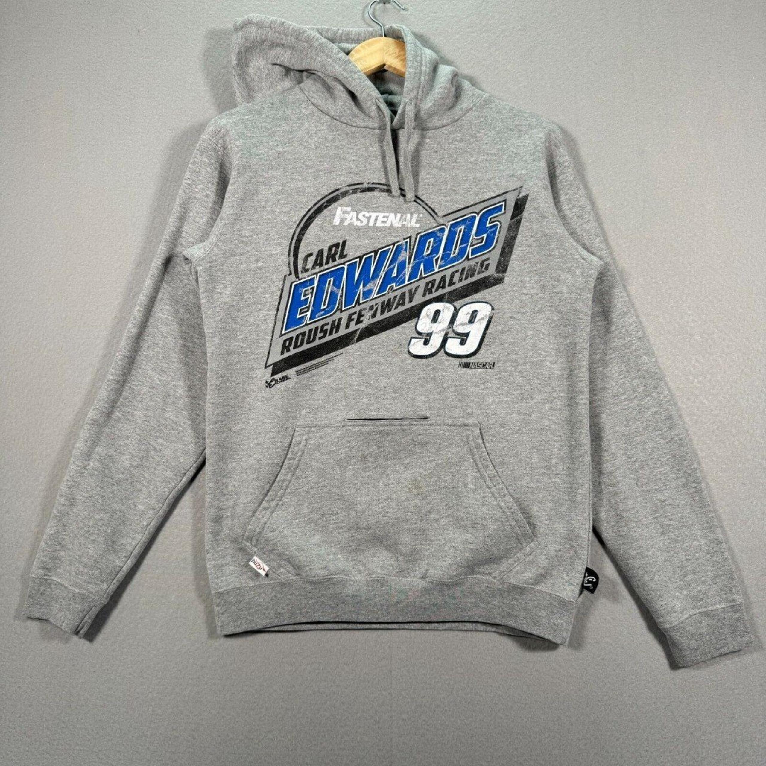 Carl Edwards Chase Authentics #99 Hoodie Sweatshirt Mens Small Gray Nascar Race