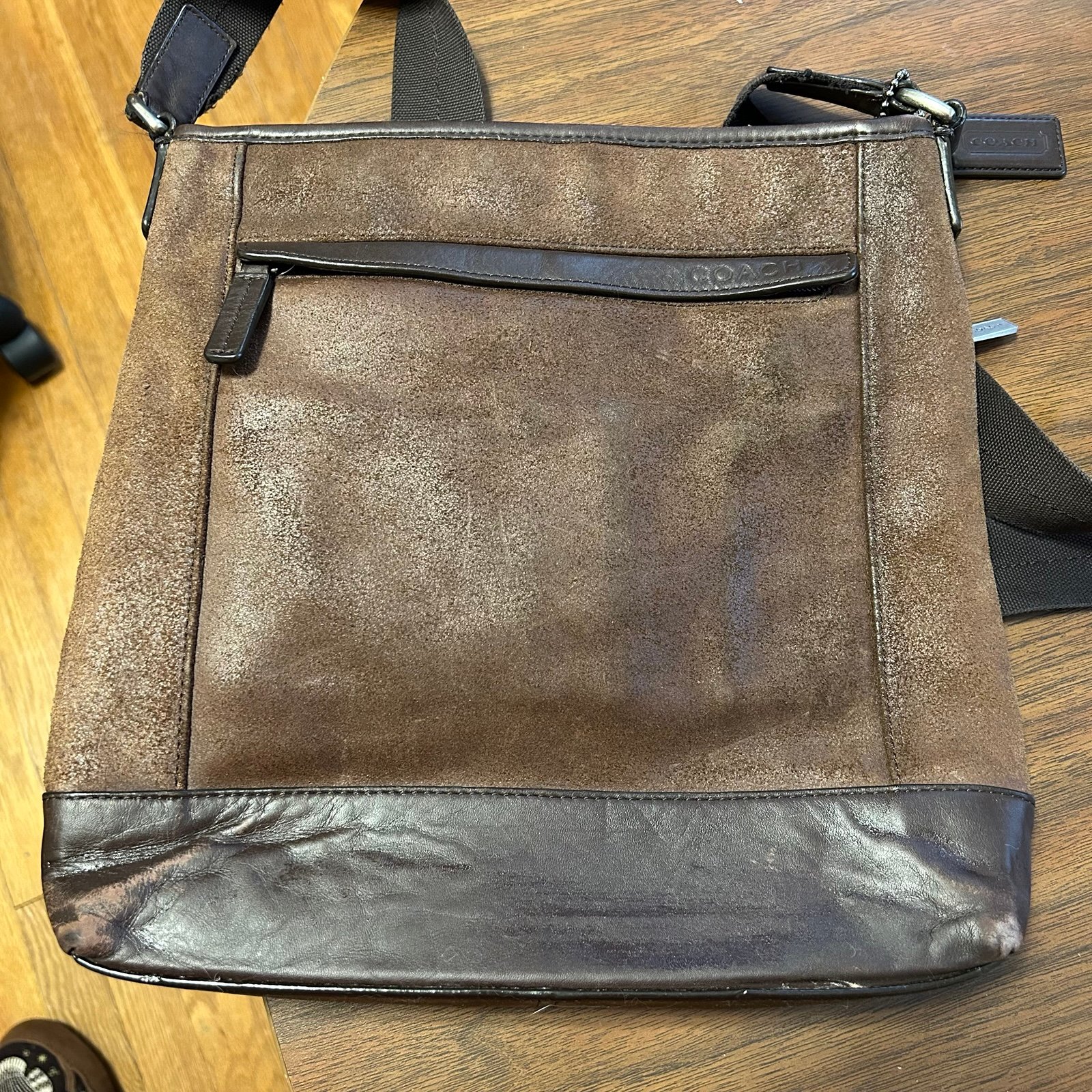 Coach Camden Leather Tech Crossbody Messenger Brown Bag