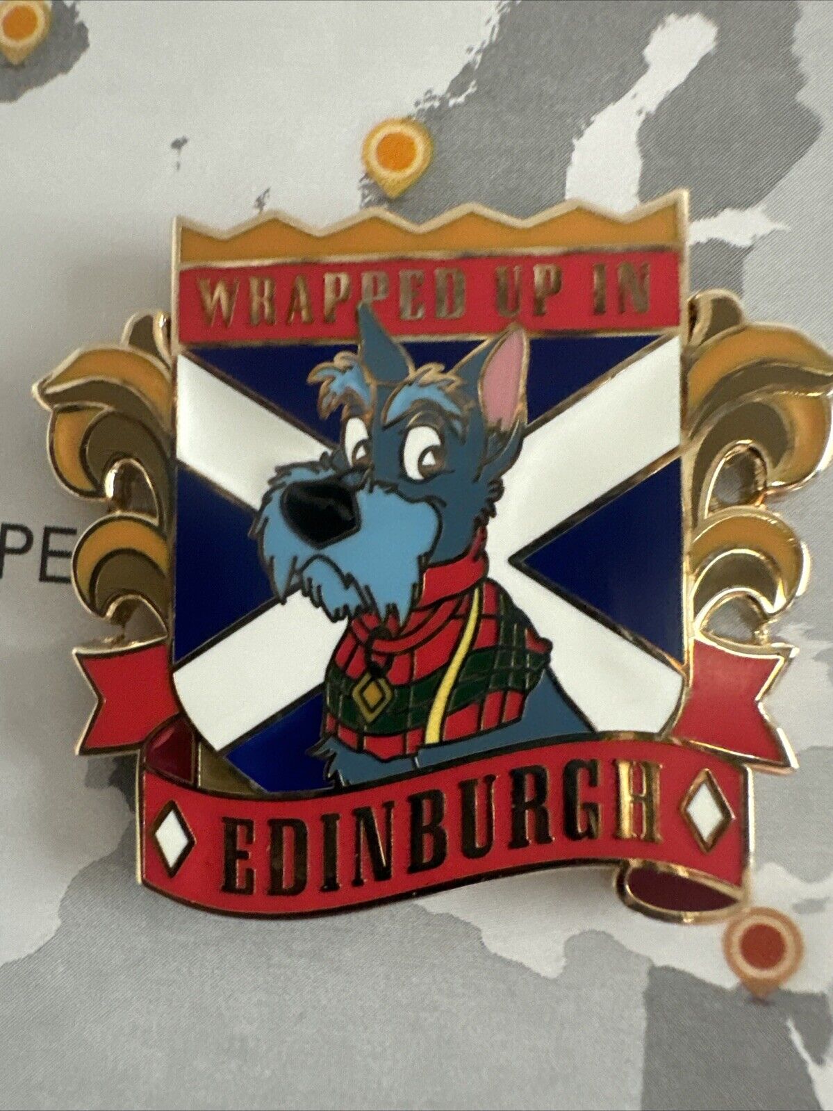 Disney’s Jock Scottish Terrier Pin - Wrapped Up In Edinburgh-ABD Scotland LR P